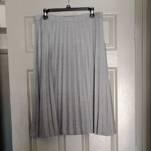 J Crew Grey Pleated Skirt Size 12